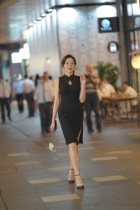 【精选街拍】Vol.3342 复古风黑色连衣裙 [235P+1V-4.05GB]