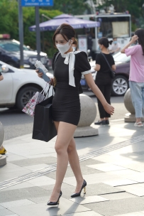 【精选街拍】Vol.3395 简约黑色修身裙 [175P-2.10GB]